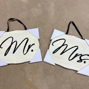 Mr. and Mrs. Decorative Black Plaque